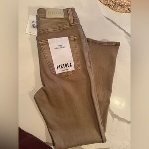 Pistola Lennon Crop Boot Tan Jeans